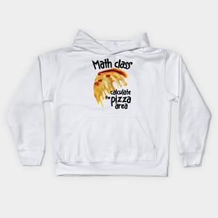 Math Class pizza Kids Hoodie